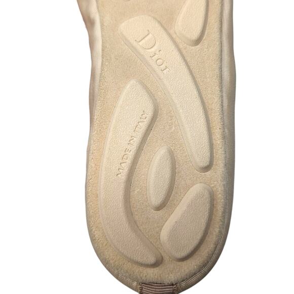 Christian Dior Spring 2019 ballet flat sneaker sneakerina ribbon ties pink 37 - Picture 13 of 15